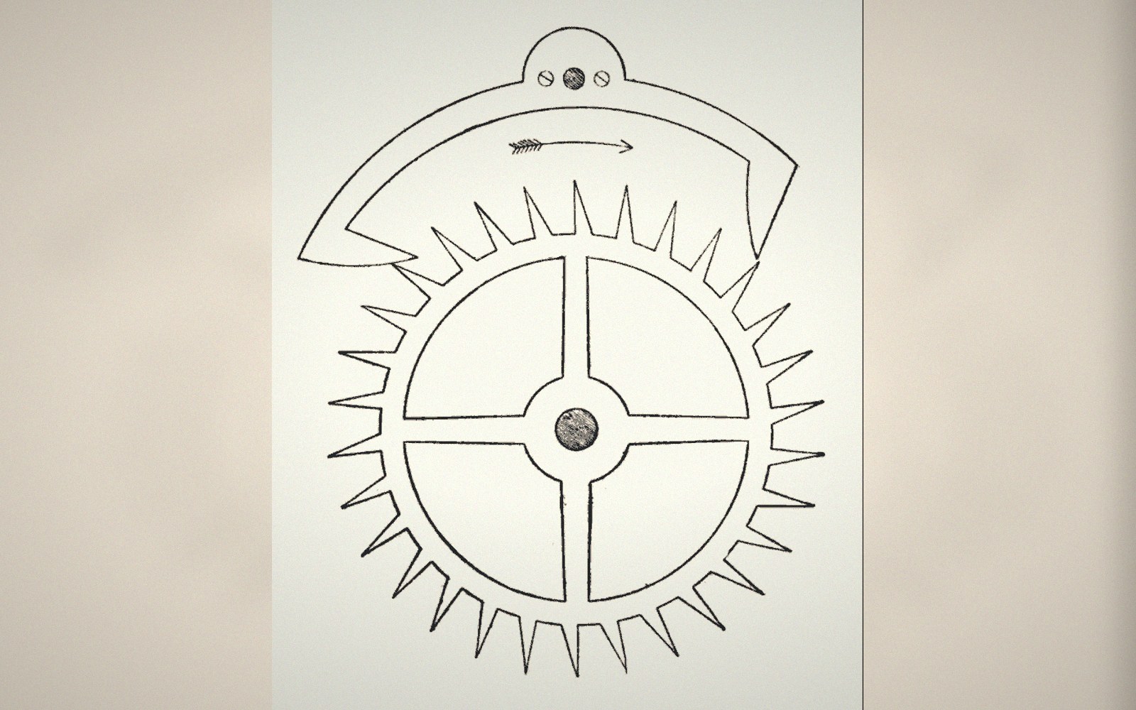 A precision regulator clock movement, deadbeat escapement at the top